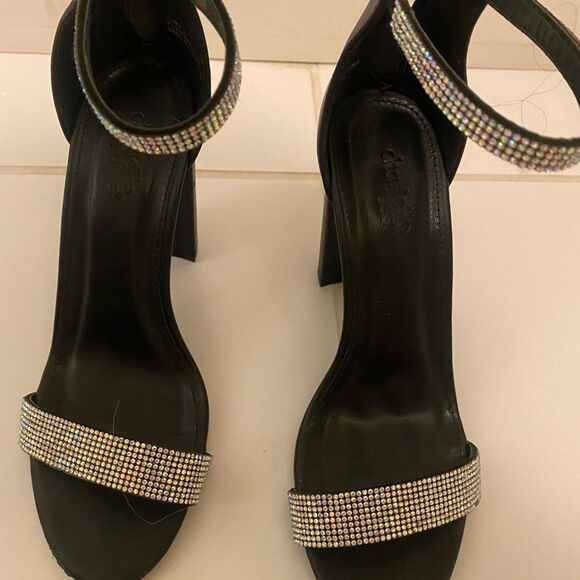 Charlotte Russe Rhinestone 4 Inch Heel Sparkly Glam NYE Size 7 - Picture 4 of 8